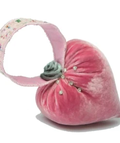 Small Pink Heart w/ Green Ribbon