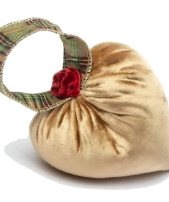 Medium Holiday Brass Ribbon Heart