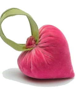 Small Pink Heart w/ Green Ribbon